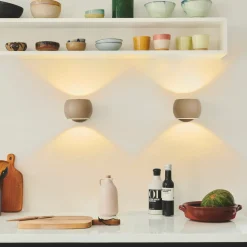 Discount Nordlux Belir væglampe lysebrun