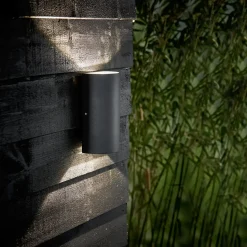 Nordlux Udendørs Væglamper^Birk udendørs dobbelt væglampe sort