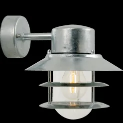 Hot Nordlux Blokhus væglampe nedadhængende lampeskærm galvaniseret