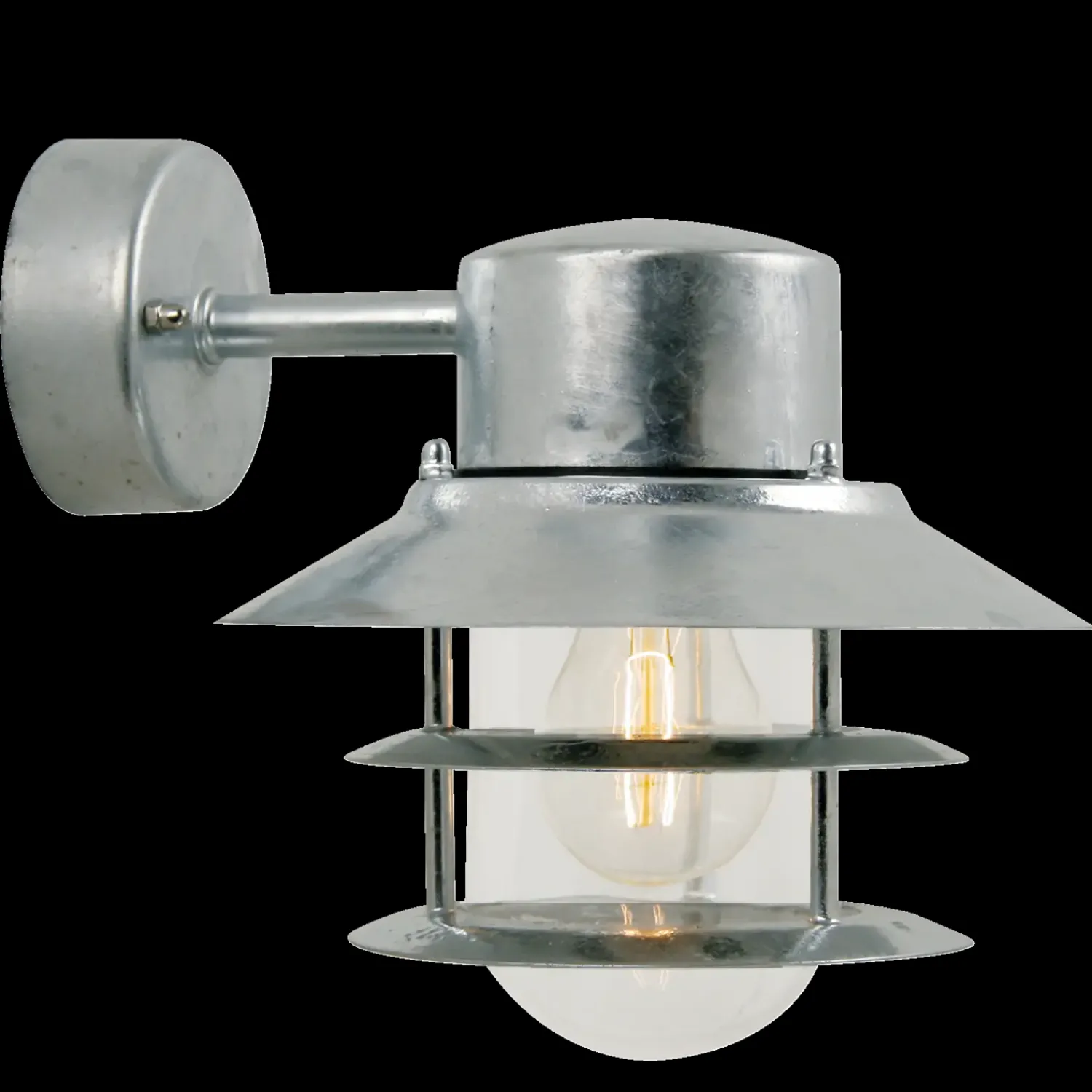 Hot Nordlux Blokhus væglampe nedadhængende lampeskærm galvaniseret