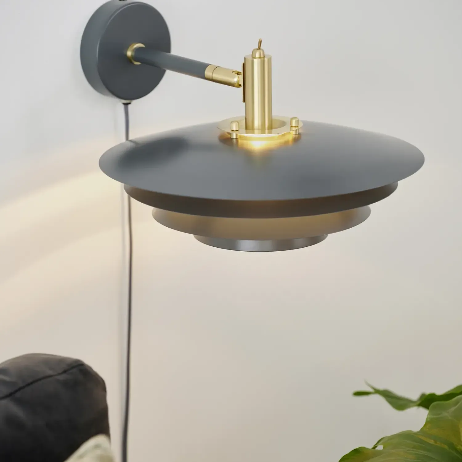 Væglamper^Nordlux Bretagne væglampe grå