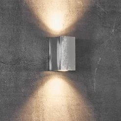 Udendørs Væglamper^Nordlux Canto Maxi Kubi 2 udendørs væglampe galvaniseret