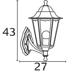 Clearance Nordlux Cardiff væglampe udendørs up sort