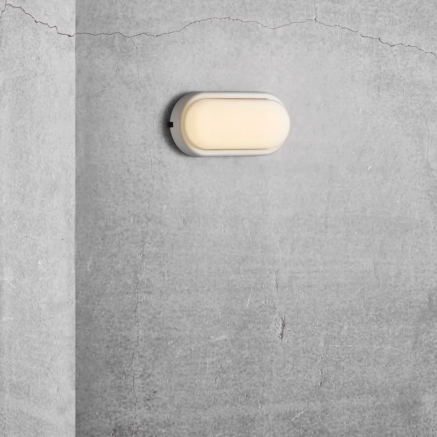 Udendørs Væglamper^Nordlux Cuba Energy LED væglampe oval hvid