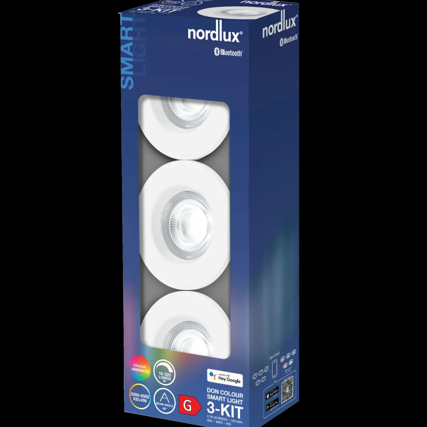 Outlet Nordlux Don Smart indbygningsspot 3-kit hvid