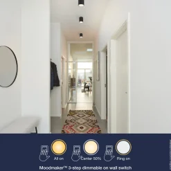 Indbygningsspots^Nordlux Fallon LED-påbygningsspot sort