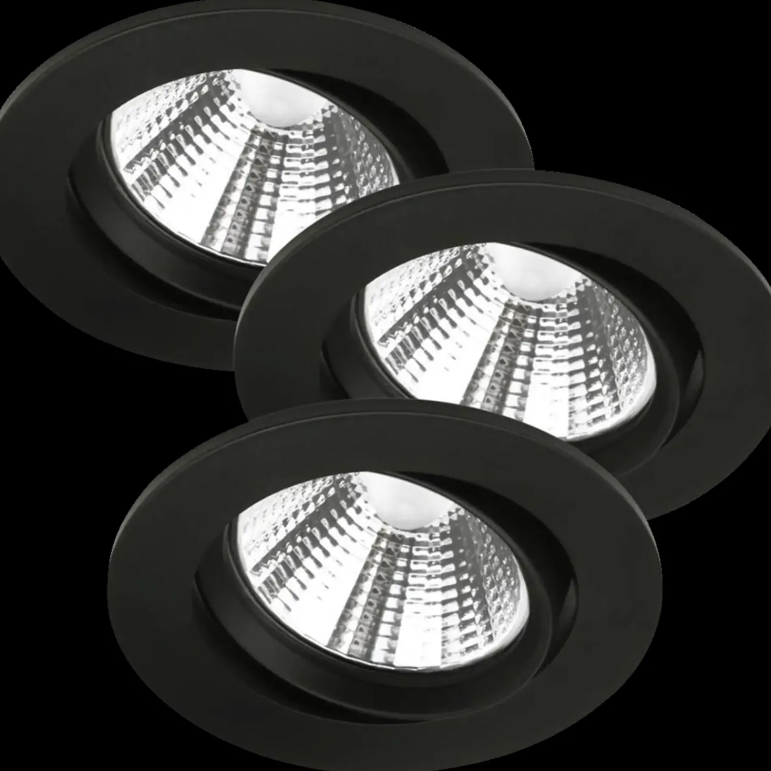 Indbygningsspots^Nordlux Fremont indbygningsspots 3-kit sort