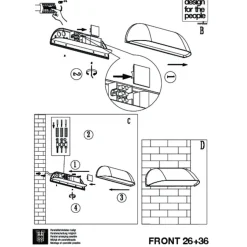 Udendørs Væglamper^Nordlux Front 26 udendørs LED væglampe hvid
