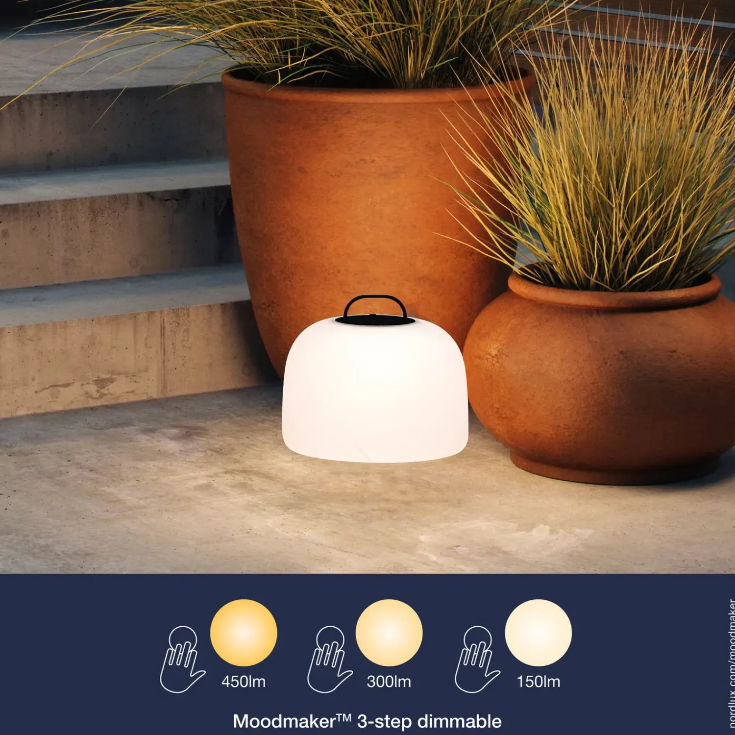 Best Nordlux Kettle 36 havelampe sort/hvid