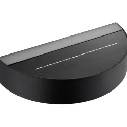 Solcellelamper^Nordlux Monay Round solar væglampe sort