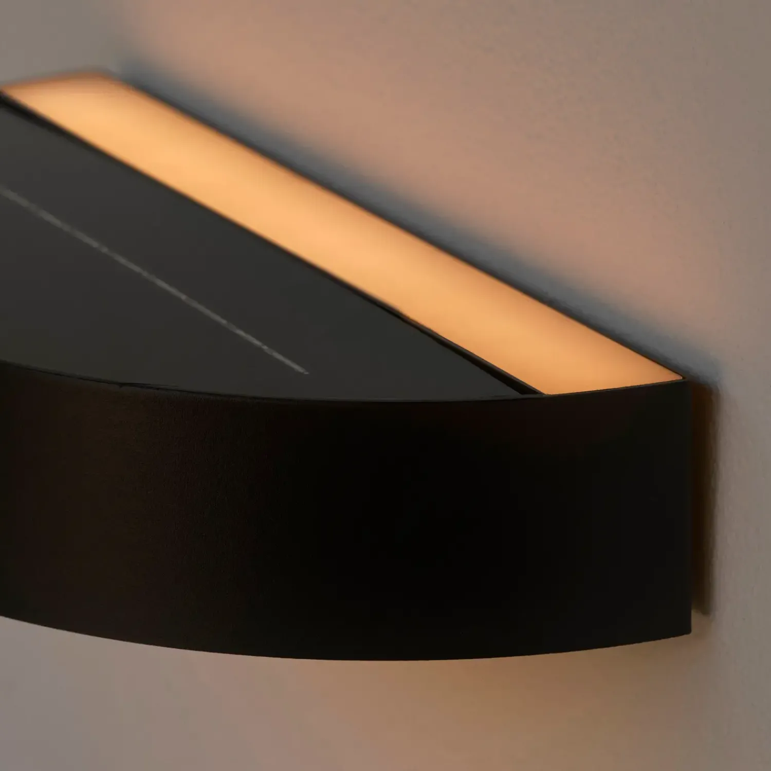 Solcellelamper^Nordlux Monay Round solar væglampe sort