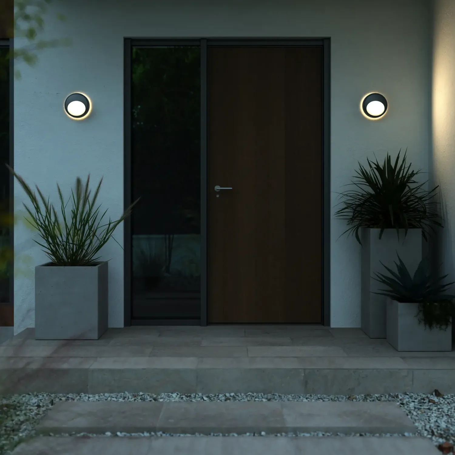 Best Nordlux Oliver udendørs rund væglampe sort