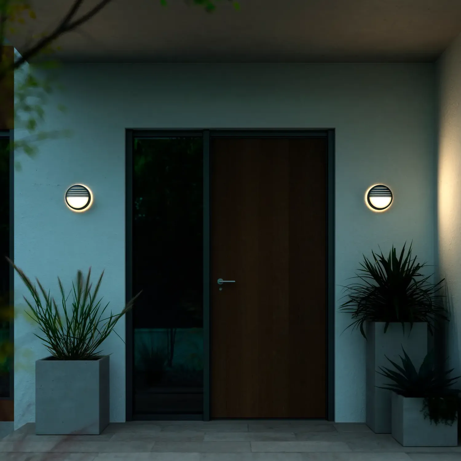 Best Nordlux Oliver udendørs rund væglampe sort