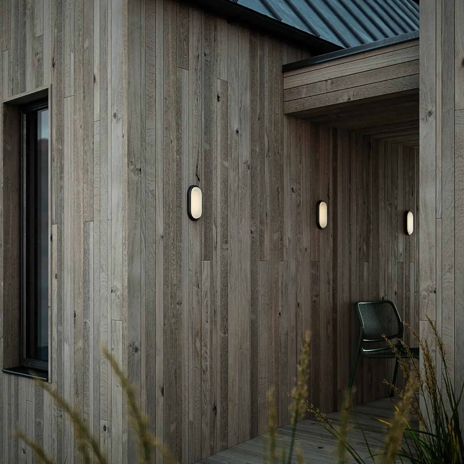 Sale Nordlux oval udendørs væglampe sort