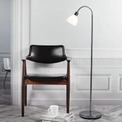 Discount Nordlux Ray gulvlampe krom/opal