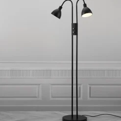 Gulvlamper^Nordlux Ray gulvlampe med dæmper sort