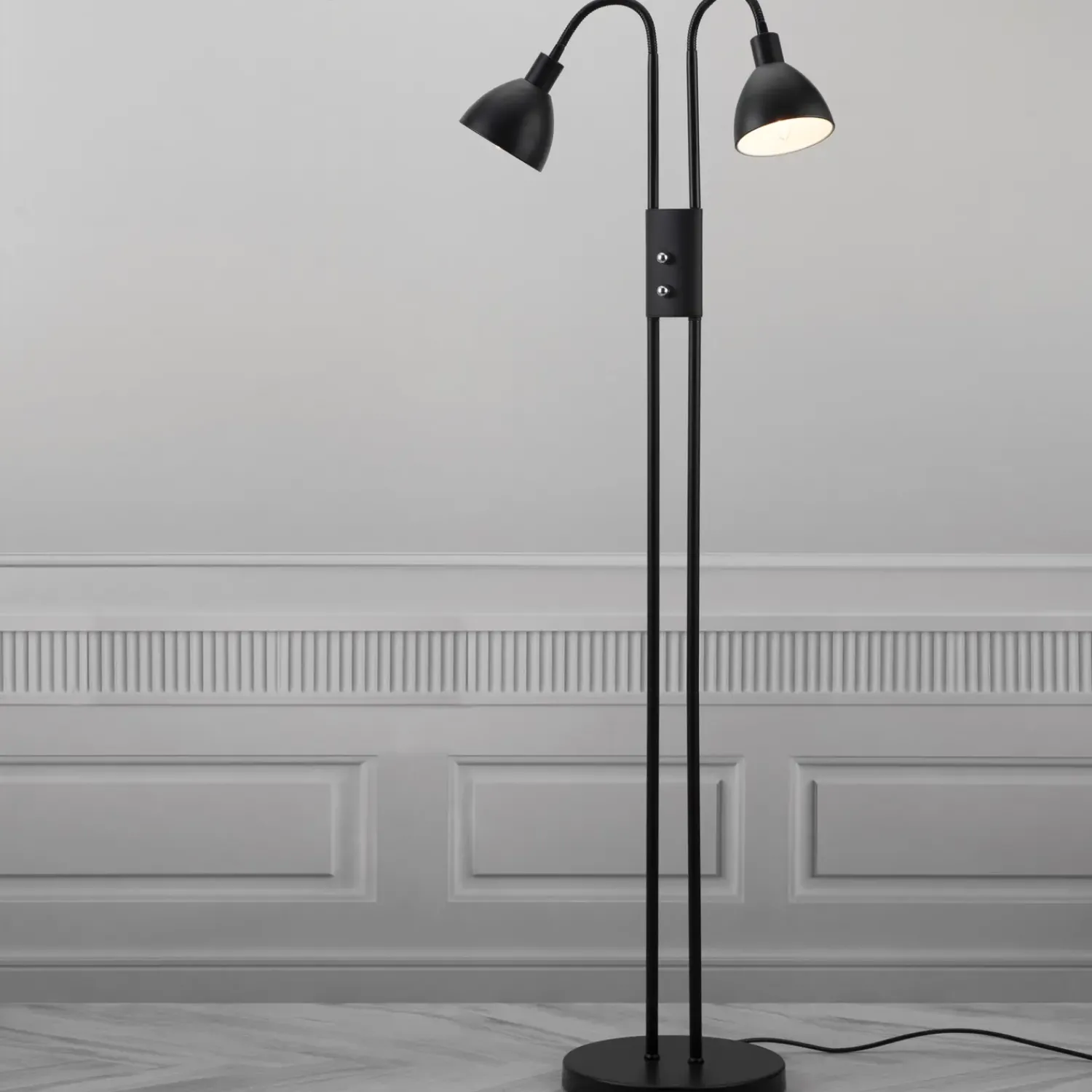 Gulvlamper^Nordlux Ray gulvlampe med dæmper sort