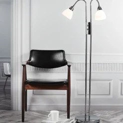 Gulvlamper^Nordlux Ray gulvlampe med dæmper krom