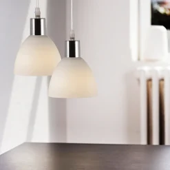 Sale Nordlux Ray pendel-sæt 2 stk. E14 krom/opal