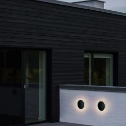 New Nordlux Rold rund udendørs væglampe sort