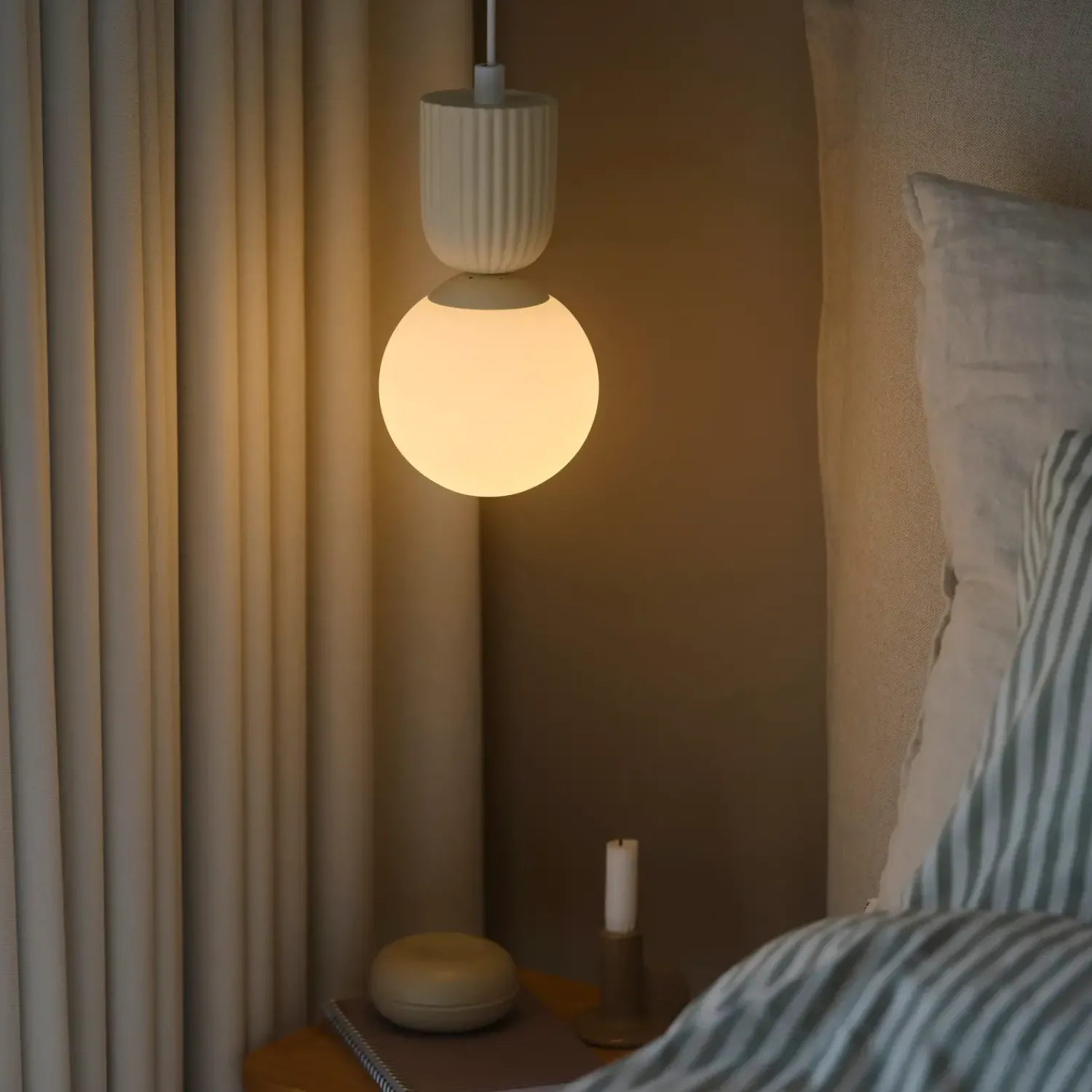 Pendler^Nordlux Sadie pendel beige