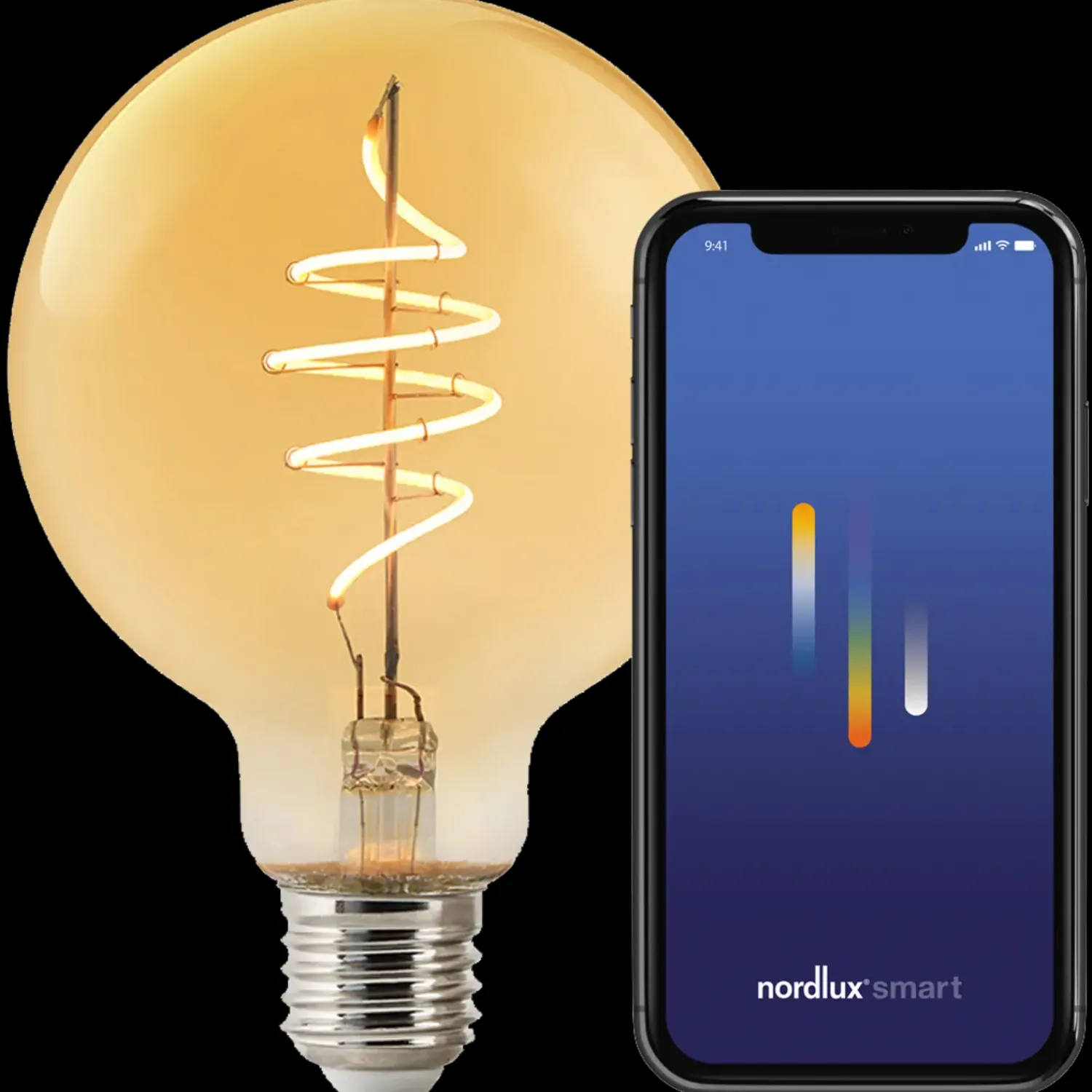 E27 Pærer^Nordlux smart pære LED E27 G95 4,7W ravfarvet