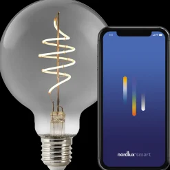 E27 Pærer^Nordlux smart pære LED E27 G95 4,7W røgfarvet