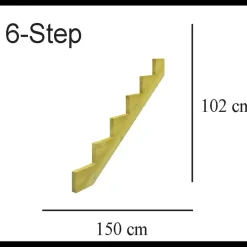 Outlet NSH trappevange 6 - trin trykimpr. træ