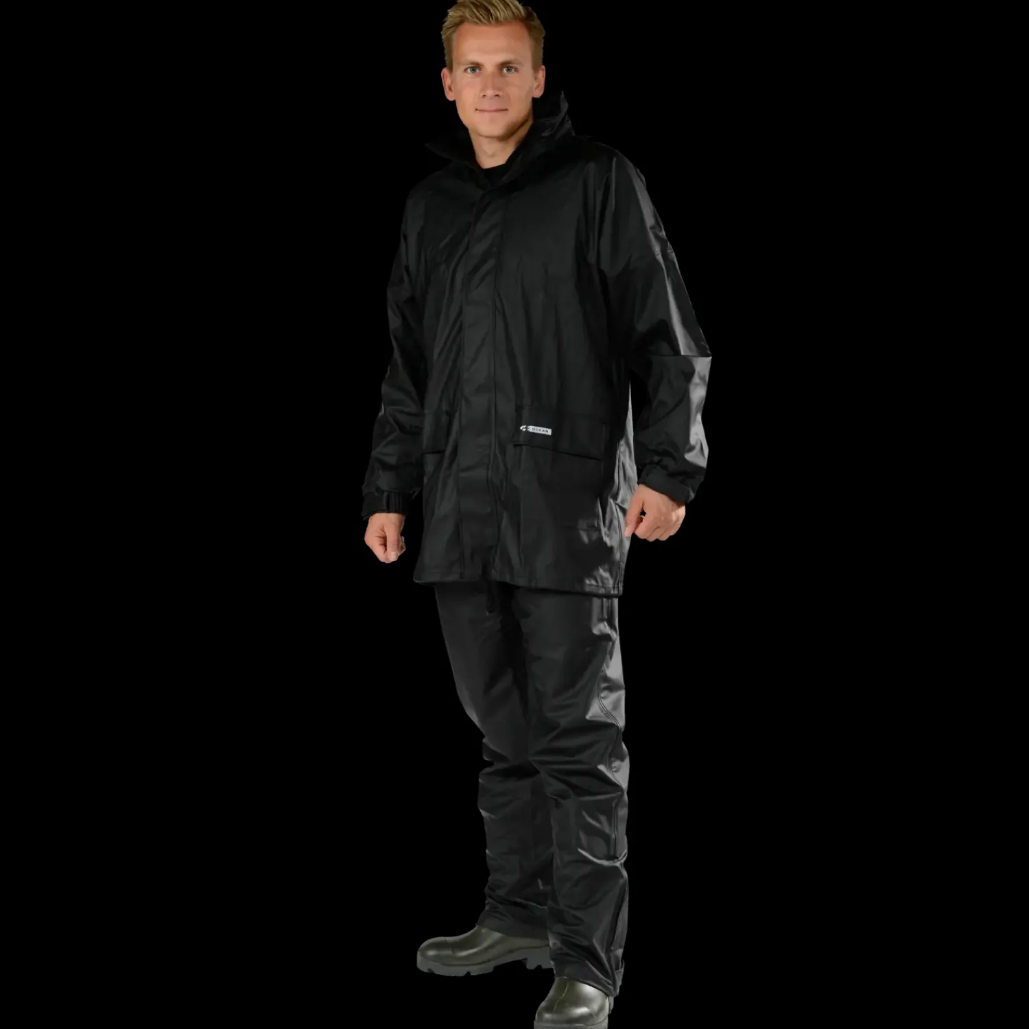 Regntøj^Ocean regntøj regnsæt PU sort str. 2XL