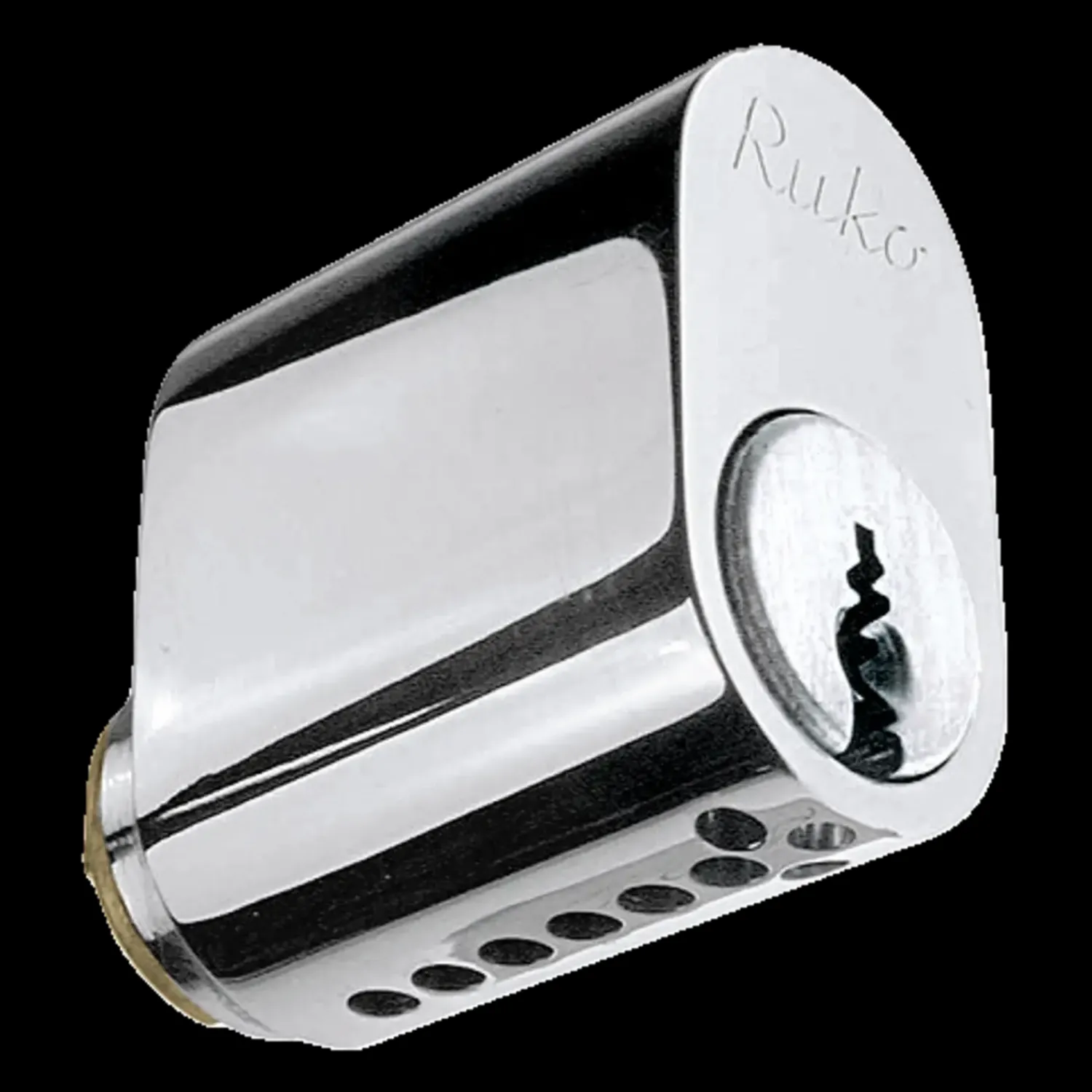 Ruko Låsekasser, Cylindre Og Dørbeslag^Oval cylinder RG1660 m/sikkerhedskort rustfrit look