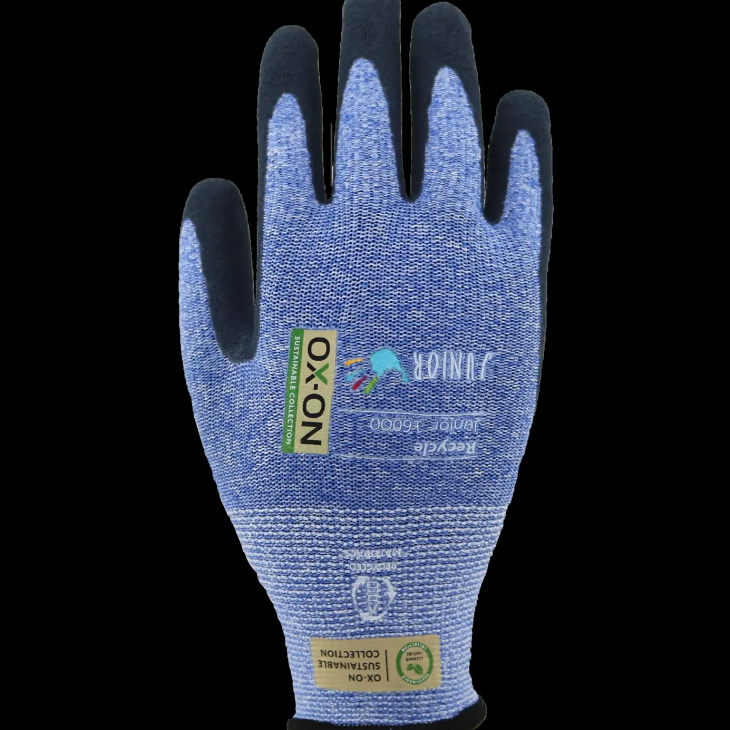 Outlet OX-ON 16000 Recycle Junior arbejdshandsker str. 6-8 år blå