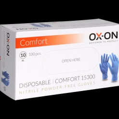 Online OX-ON engangshandsker comfort 15300 str. 10 blå