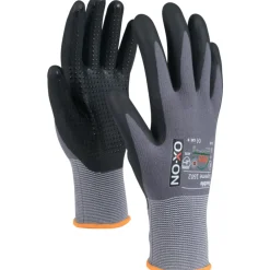 Clearance OX-ON Flexible Supreme 1602 handske m/dotter grå/sort str. CE 10