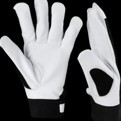 Sale OX-ON Worker Basic 2004 gedeskindshandske sort/hvid str. CE 09