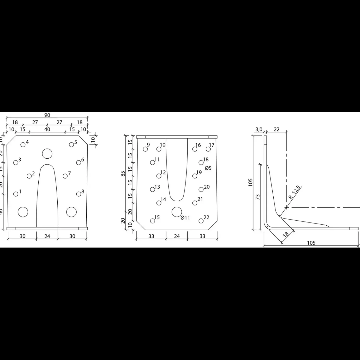 Paslode Bygningsbeslag^vinkelbeslag Type-1 90x105x3x105 mm