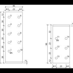 New Paslode vinkelbeslag Type-1 40x90x3x120 mm