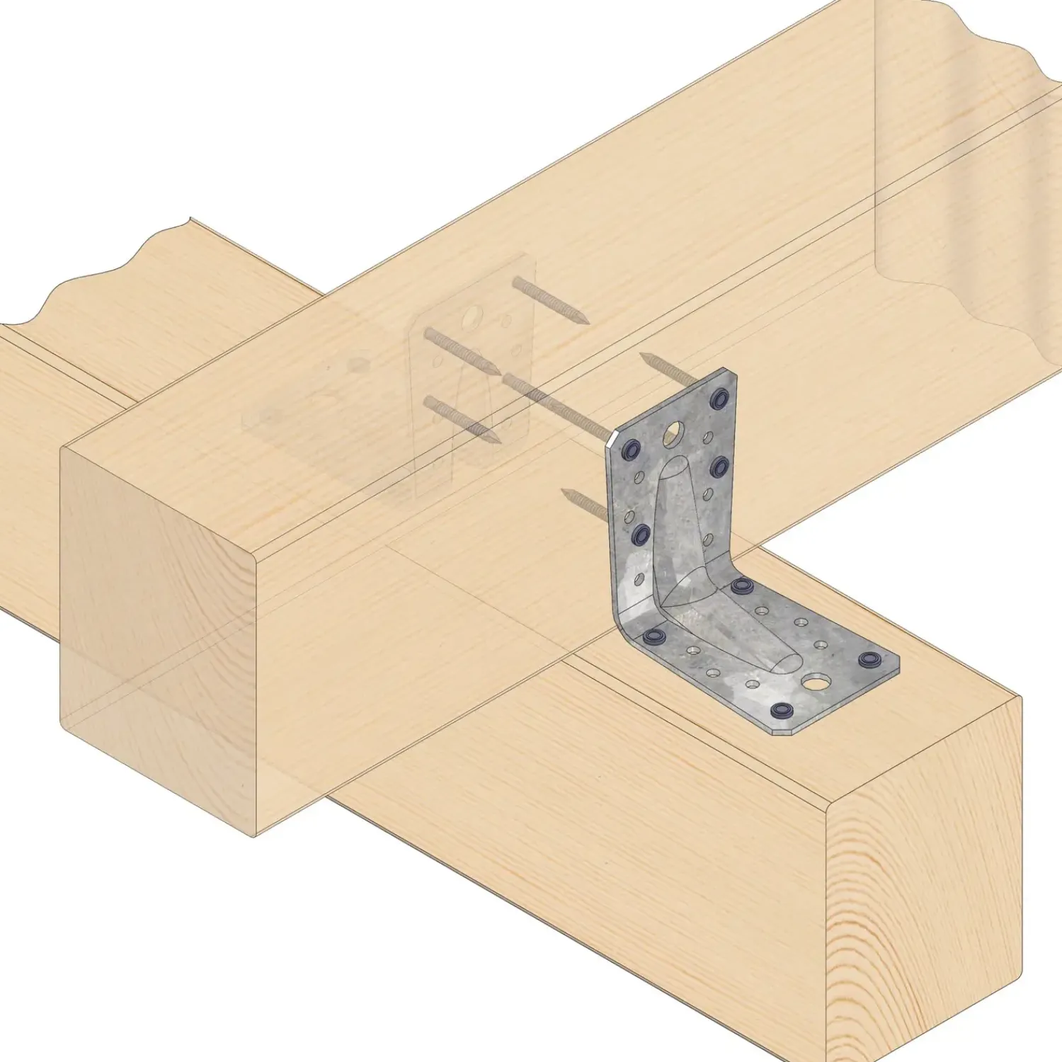 Paslode Bygningsbeslag^Vinkelbeslag V2 M/Rib 90X90X2,5X65 Mm.