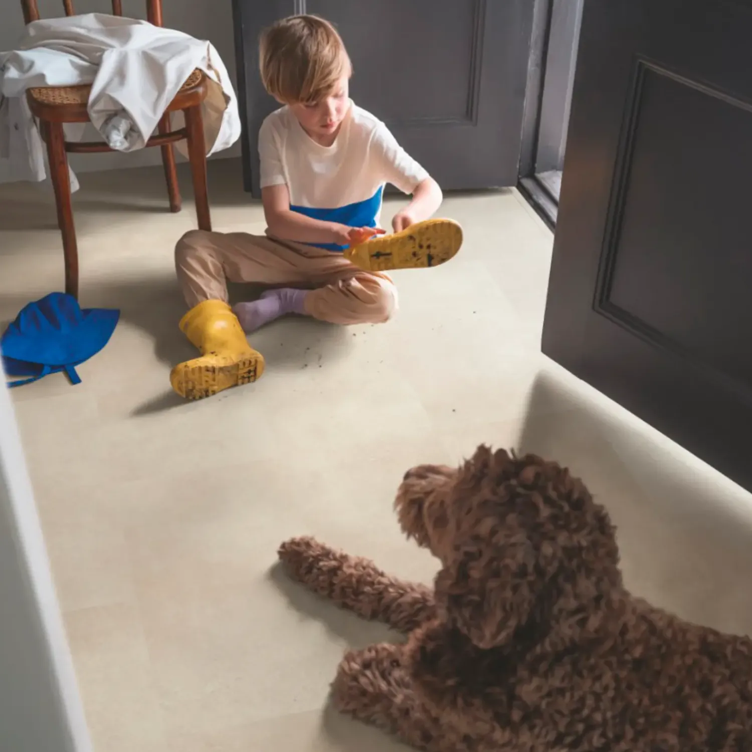 Outlet Pergo Aura Pad Pro vinylgulv 303x610x5 mm coral stone