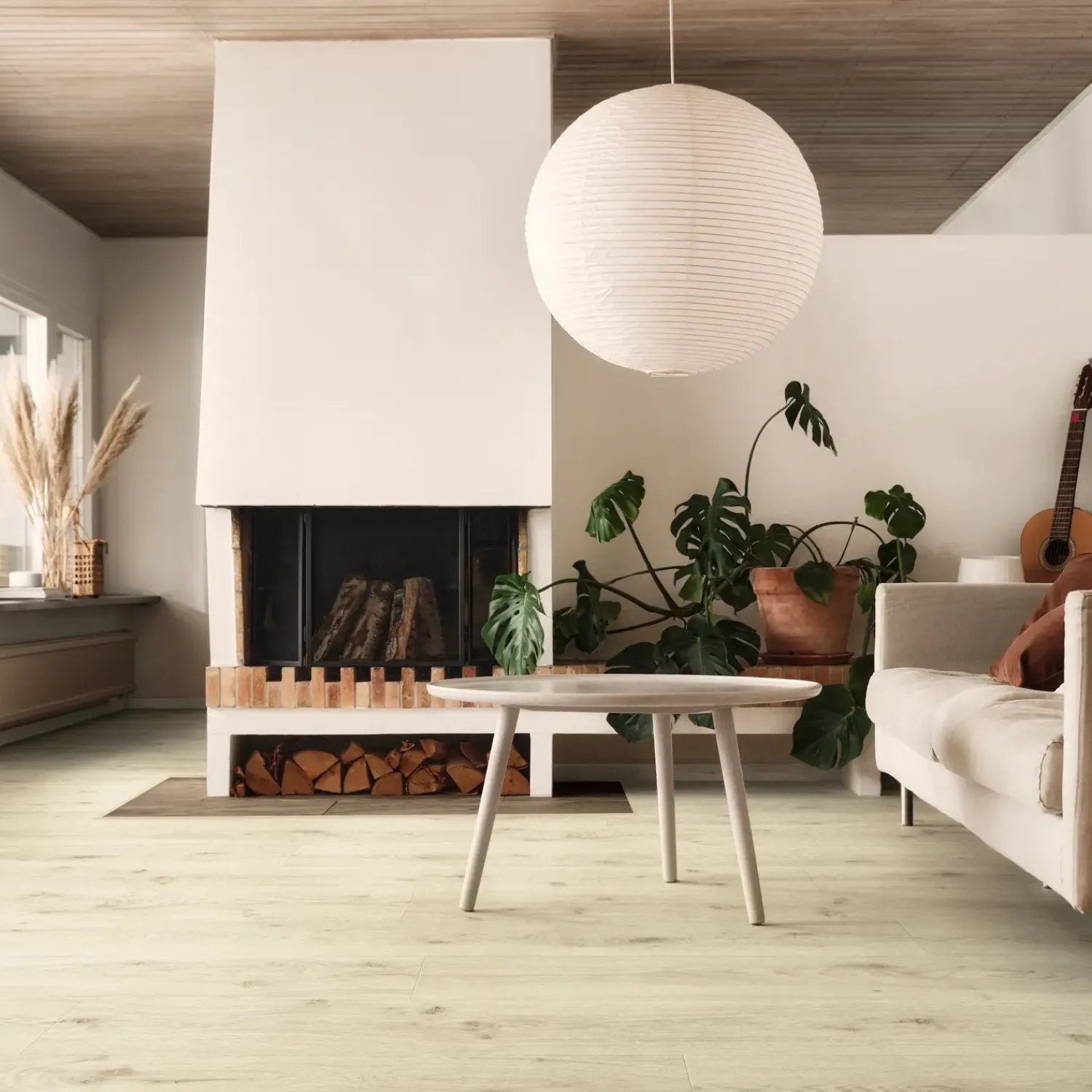 Laminatgulve^Pergo Trondheim laminatgulv 211x2050x9,5 mm light beige oak