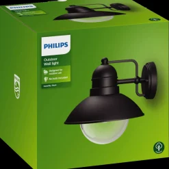 Philips Udendørs Væglamper^Hoverfly udendørs væglampe sort