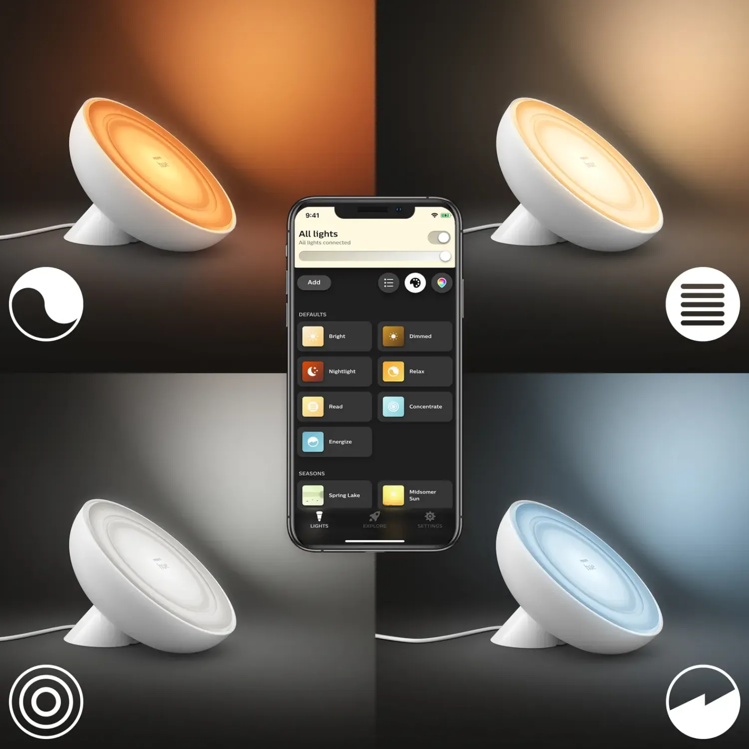 Bordlamper^Philips Hue Bloom bordlampe LED hvid