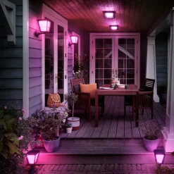 Philips Hue Udendørs Væglamper^Econic udendørs væglampe 15W sort