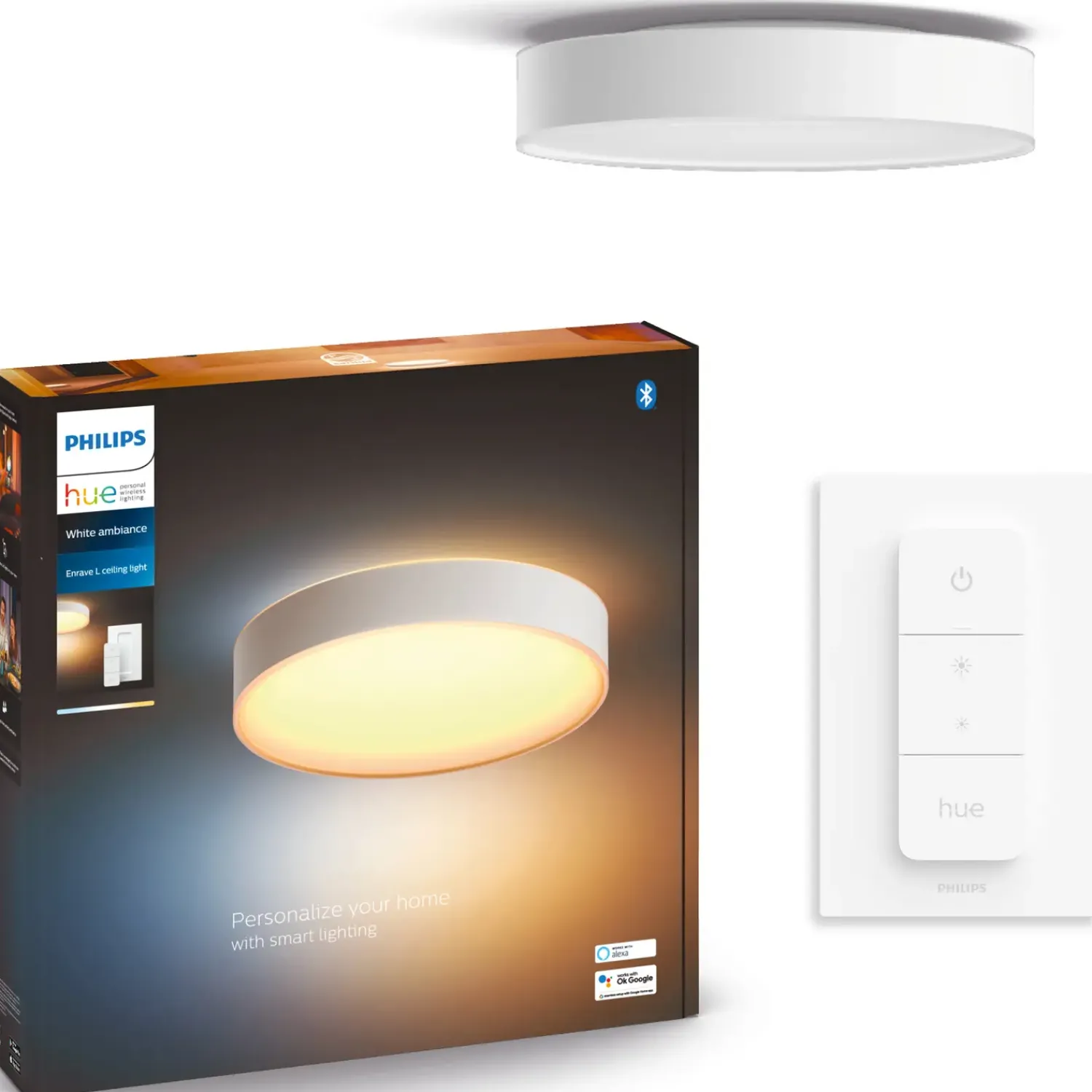 Sale Philips Hue Enrave L plafond Ø42,5 cm 33,5W hvid