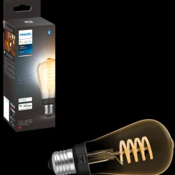 Philips Hue Diverse Led-Pærer^LED edison pære E27 7W ST64 filament hvid ambie