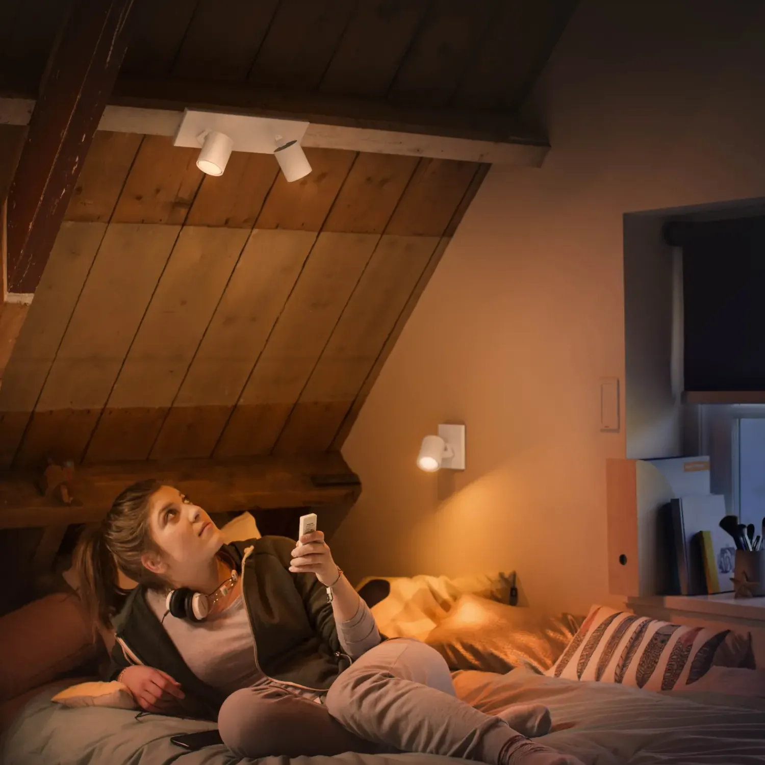 Philips Hue Loftlamper|Smart Home^Runner dobbelt Spot hvid