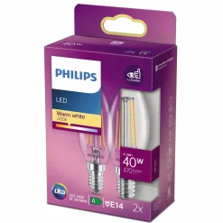 Philips E14 Pærer^Kerte LED pære E14 40W 2 pack