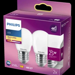 Philips E27 Pærer^Krone LED pære E27 25W 2 pack