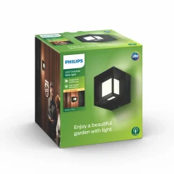 Philips Udendørs Væglamper^Parterre udendørs væglampe sort