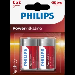 Best Philips Power Alkaline LR14 2-blister batteri