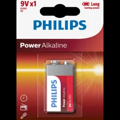 Philips Power Alkaline 6LR61/9V batteri 1 stk.